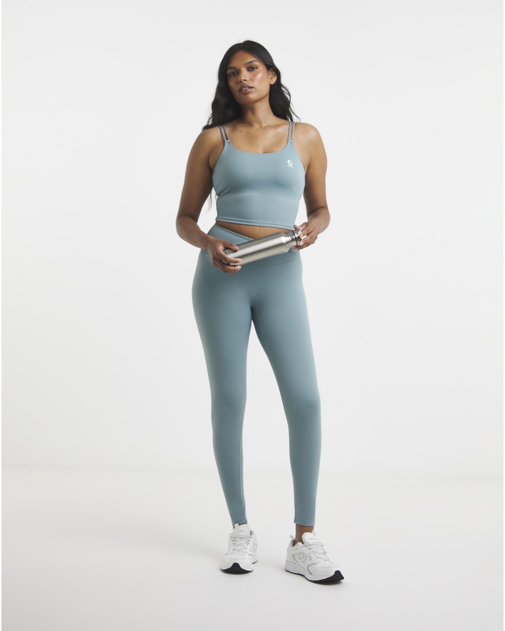 Gym King Blue 365 Long Line Tank Sports Bra