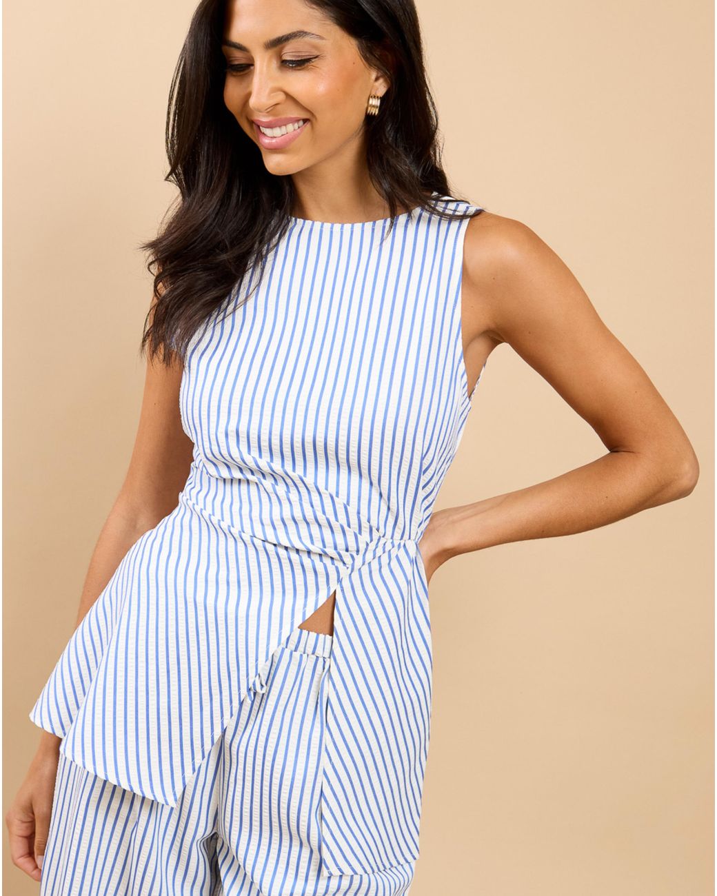 Little Mistress Blue Lm Stripe Trouser