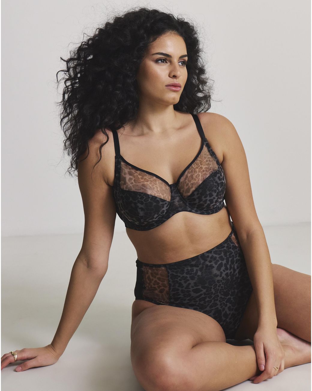 Pretty Secrets Black 2 Pack Hannah Animal Full Cup Bra
