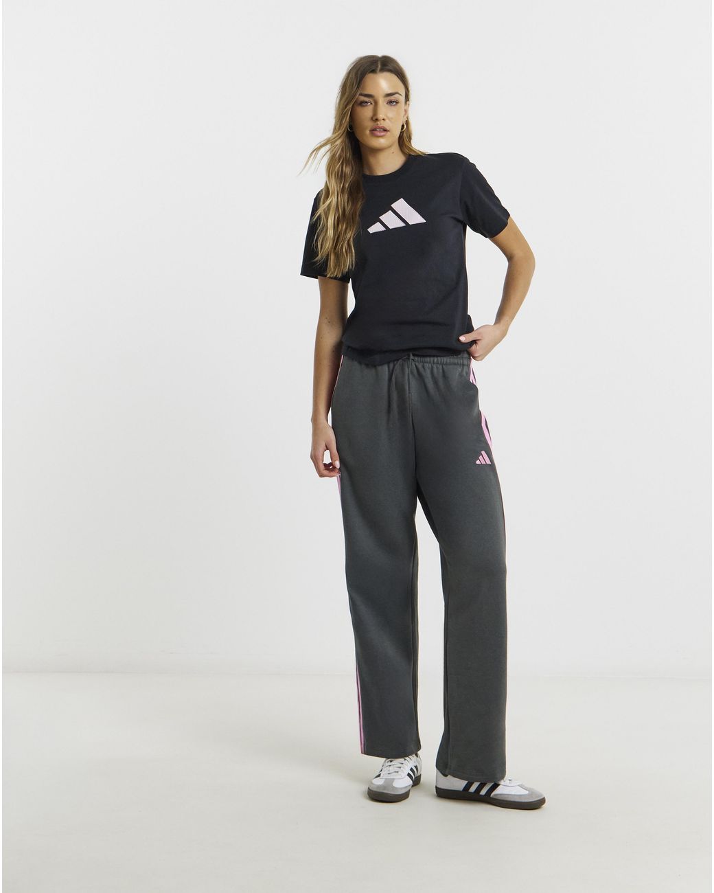 Adidas Black Gingham T-Shirt