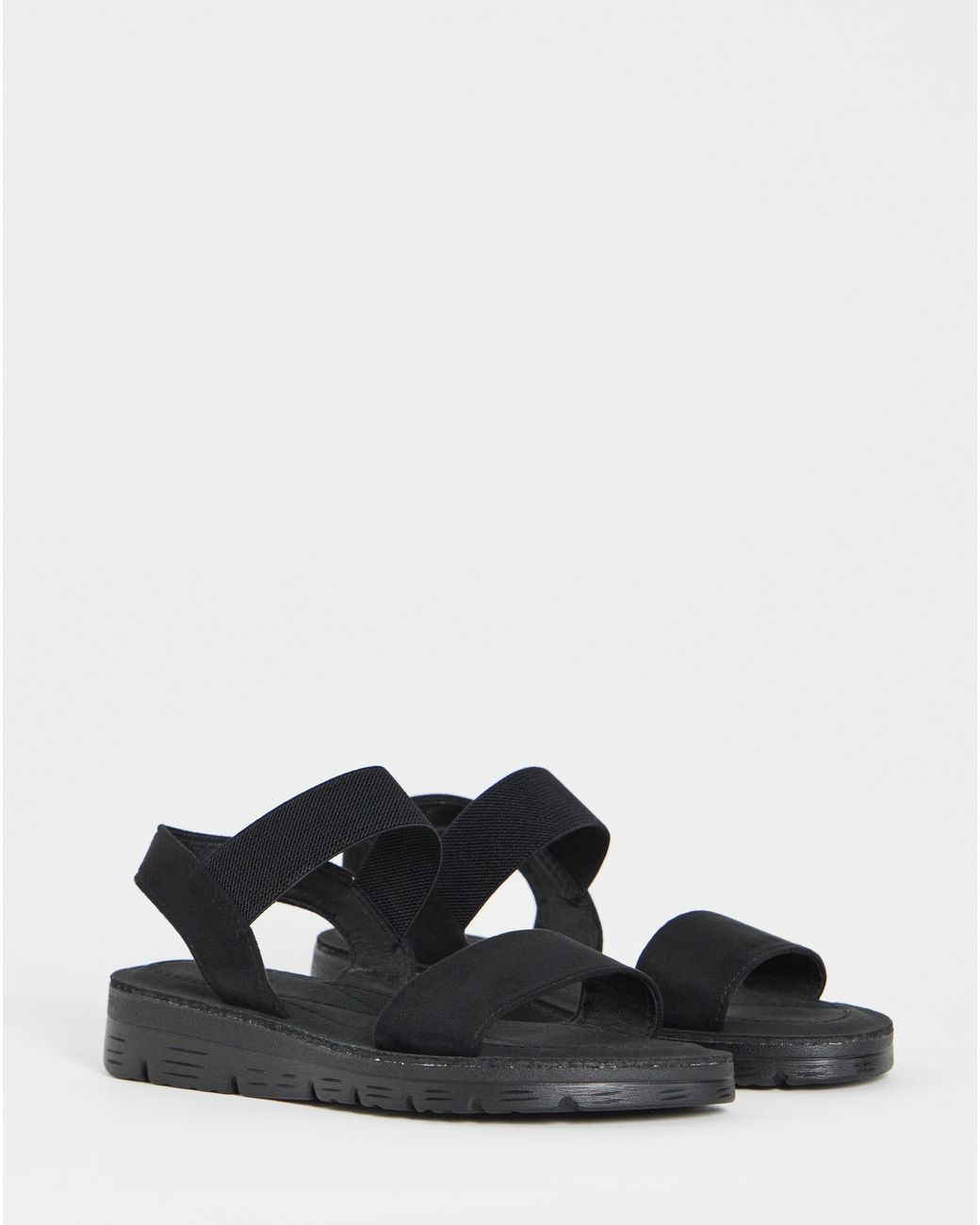 Simply Be White Stretchy Strap Sandal Wide