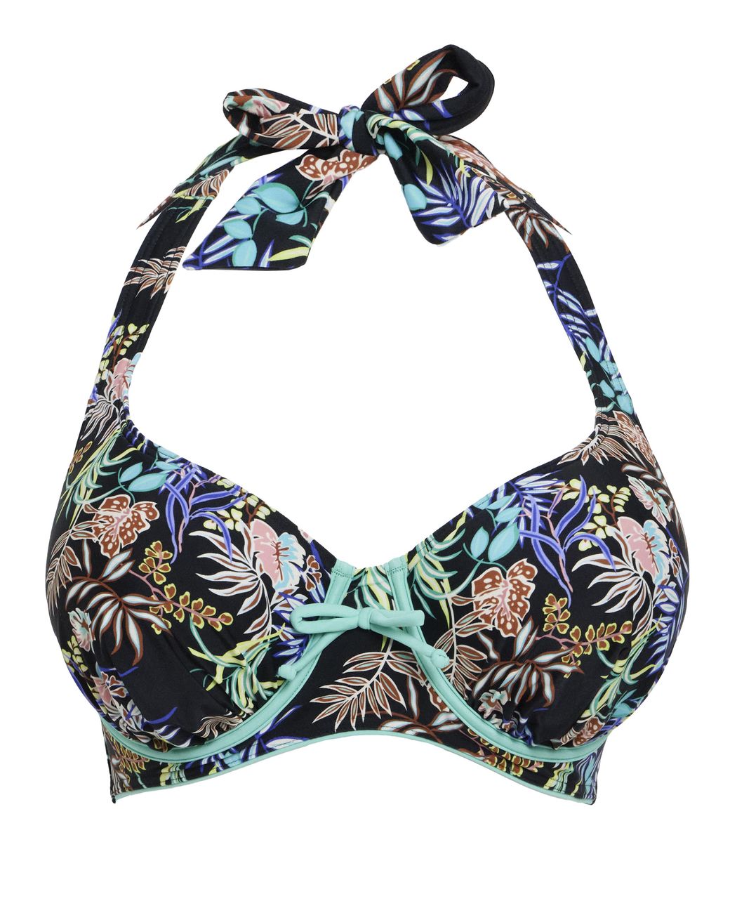 Joe Browns Blue Floral Print Bikini Top