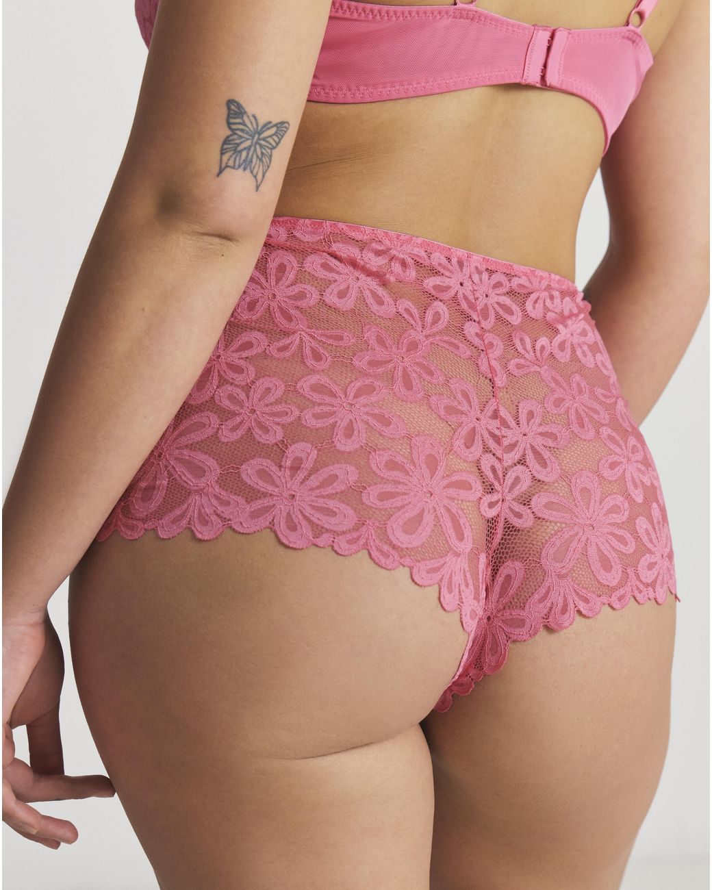 Pretty Secrets Pink 2 Pack Daisy Lace Shorts