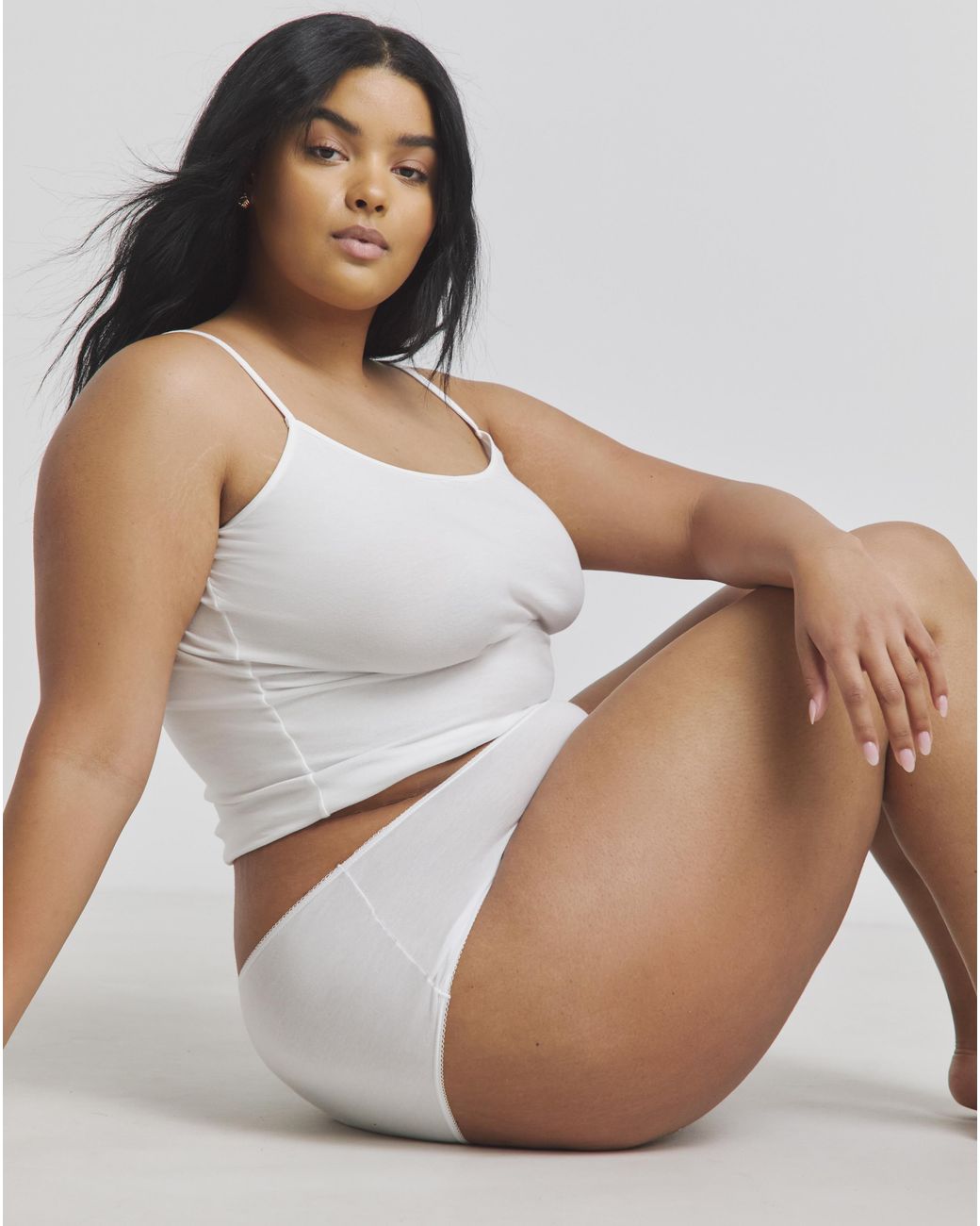 Simply Be White 4 Pack Full Fit Briefs