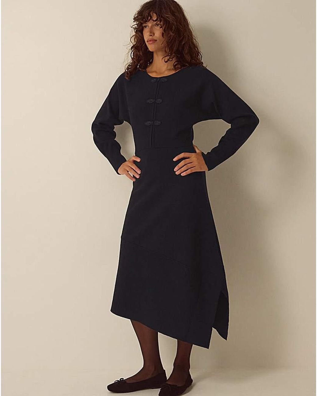 Monsoon Blue Floy Knitted Midi Dress