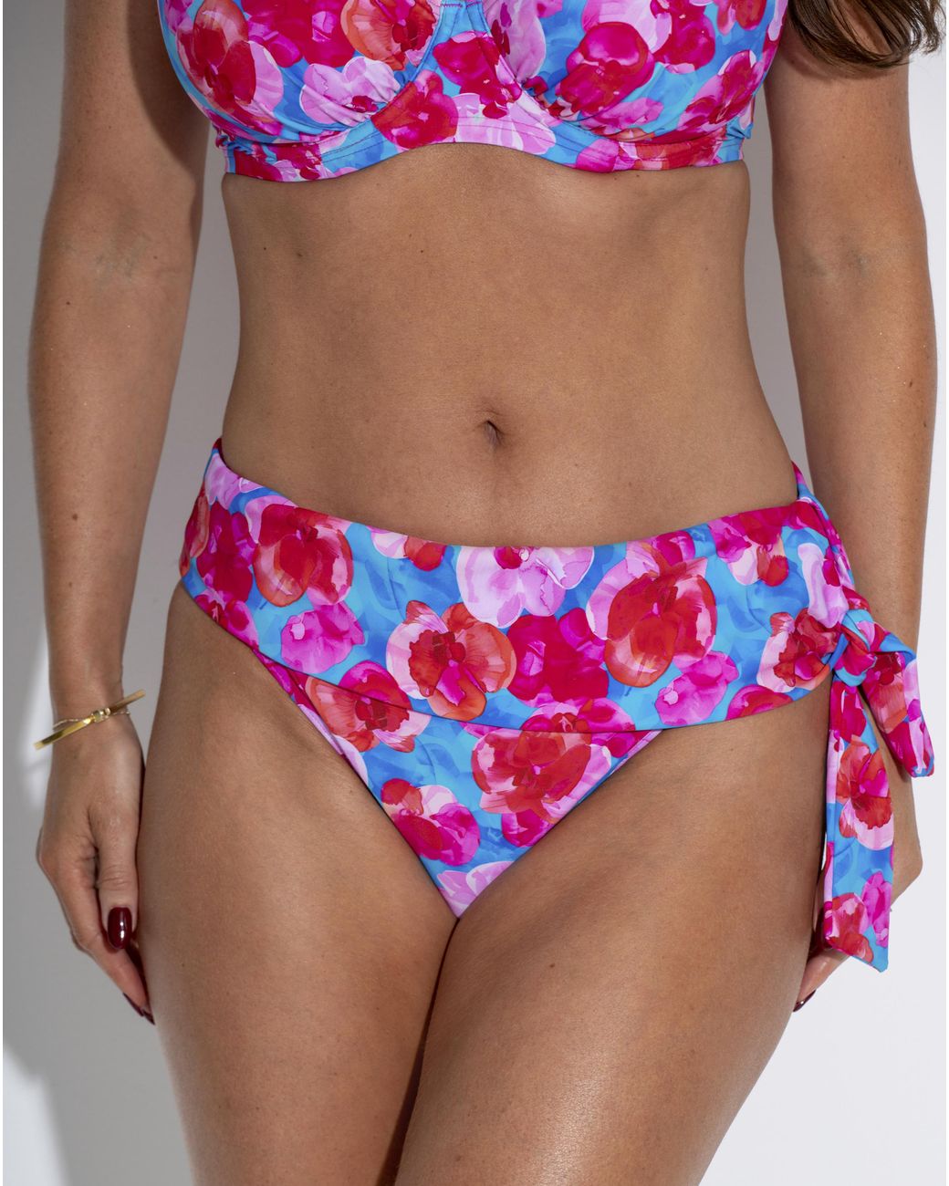 Pour Moi Red Marrakesh Tie Foldover Brief
