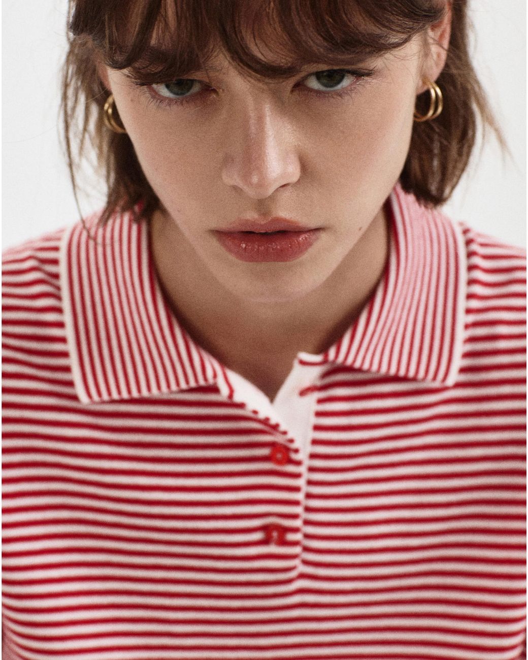 Mango Blue Knitted Polo-Neck Sweater