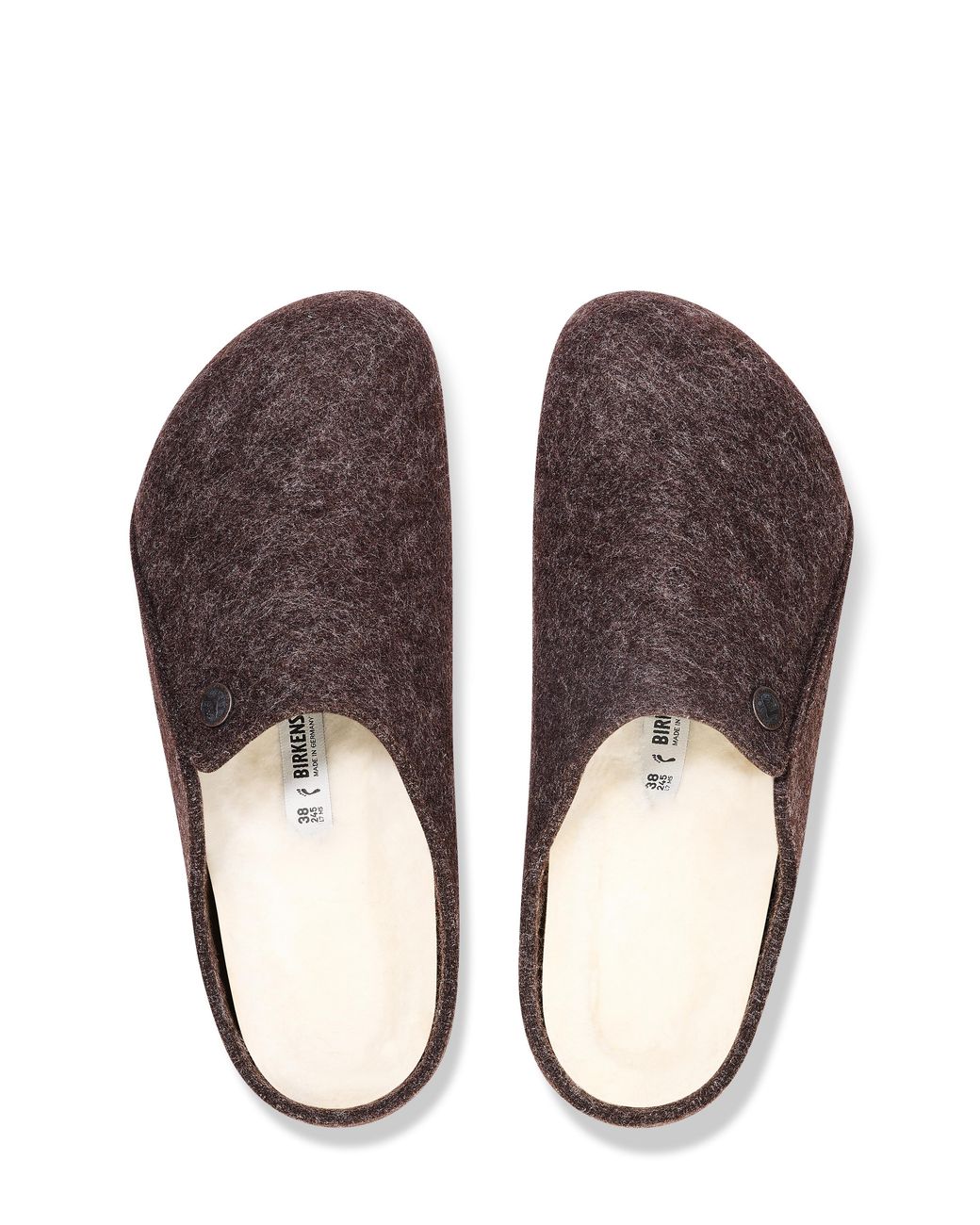Birkenstock Brown Zermatt Shearling Wool Felt Mule