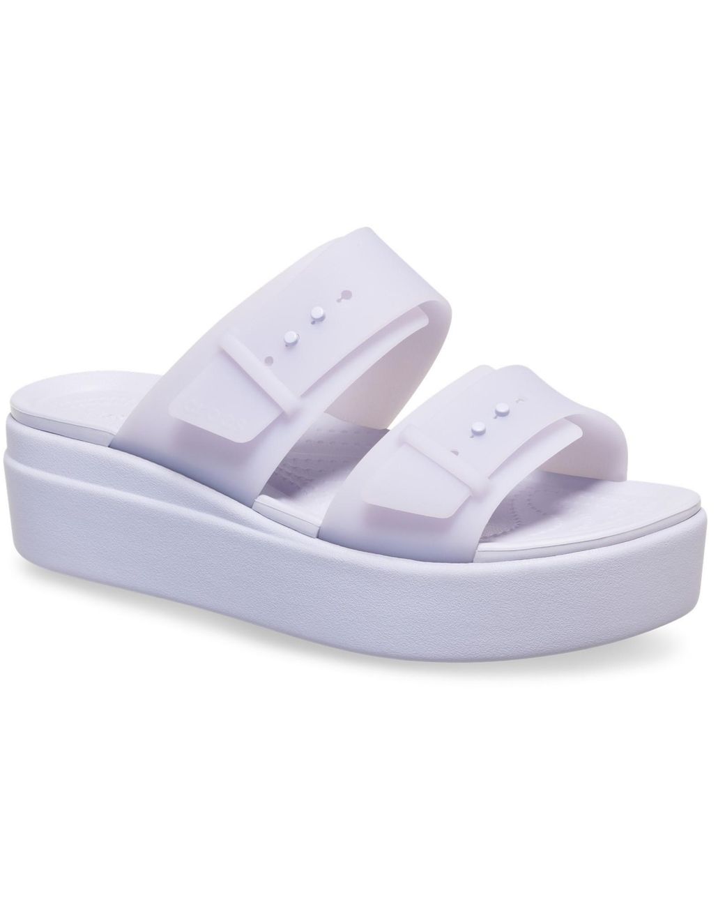 CROCSTM Blue Brooklyn Buckle Low Wedge