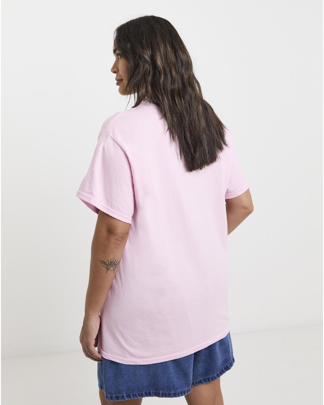 Simply Be Pink Cherry Embroidered T-Shirt