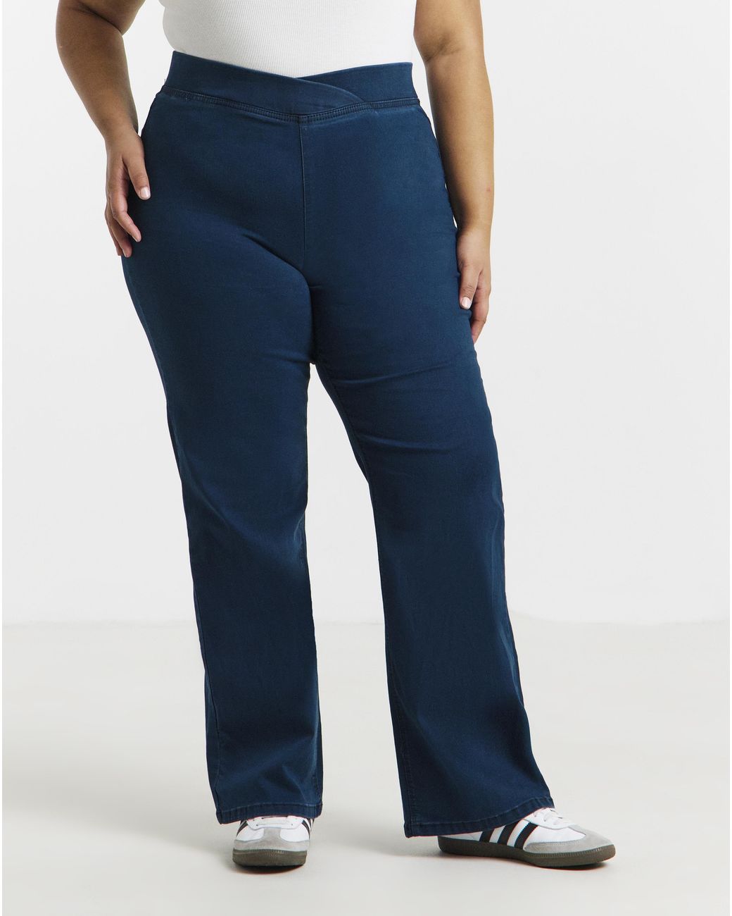 Simply Be Blue Weekender Wide Leg Jegging