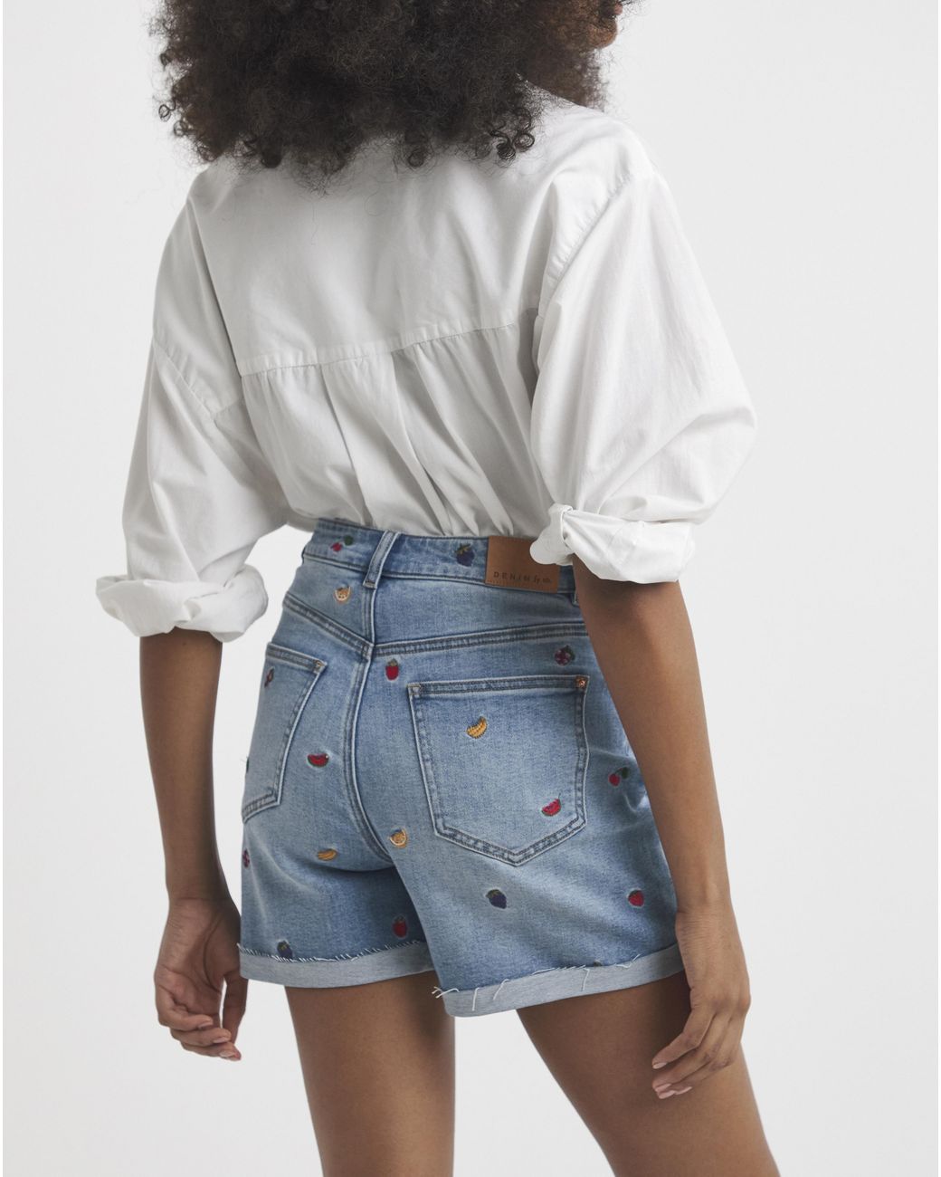 Simply Be Blue Sbe Fruit Roll Hem Short