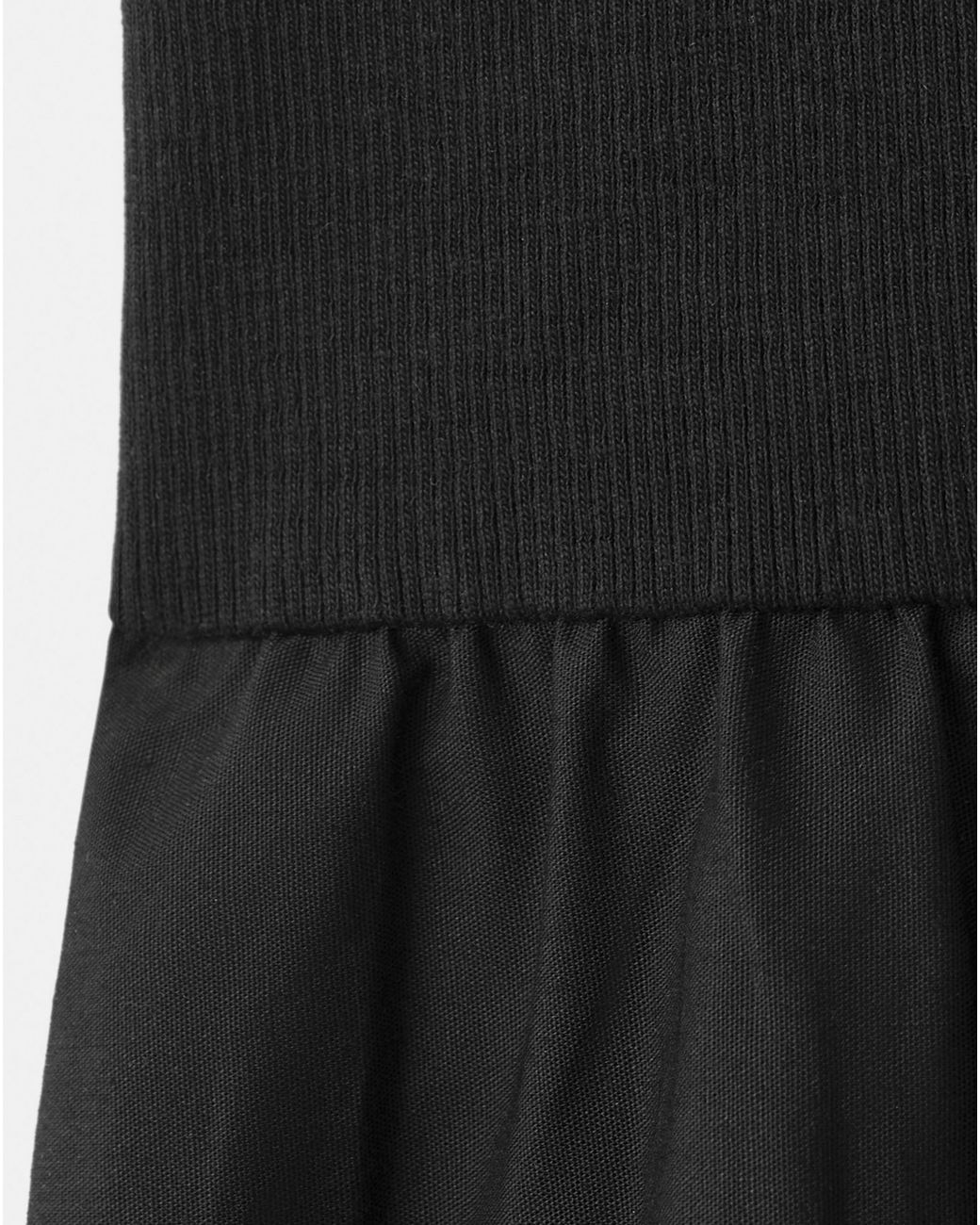 Mango Black Contrast-Bodice Dress