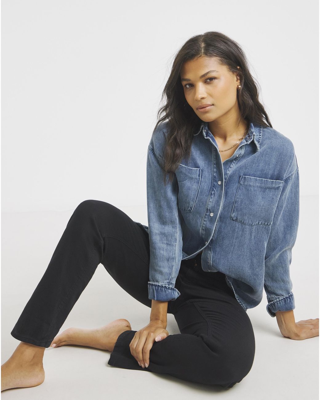 Simply Be Blue 24/7 Wash Boyfriend Jeans