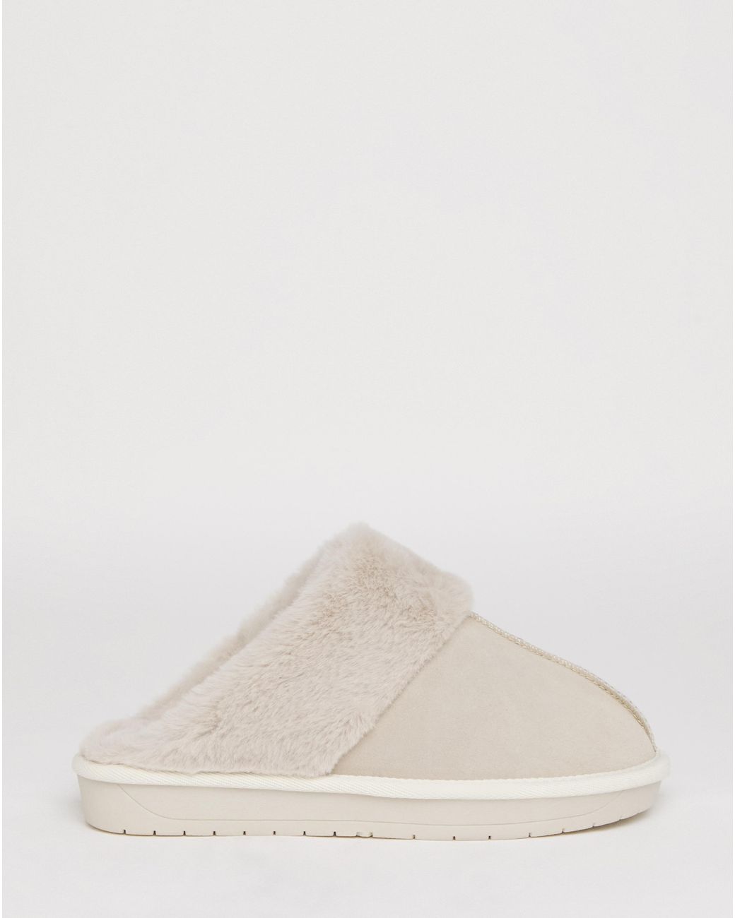 Simply Be Multicolor Faux Fur Lined Suede Mule Slipper Wide