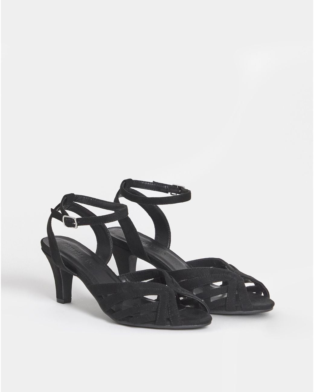 JD Williams Green Round Toe Caged Heels Extra Wide