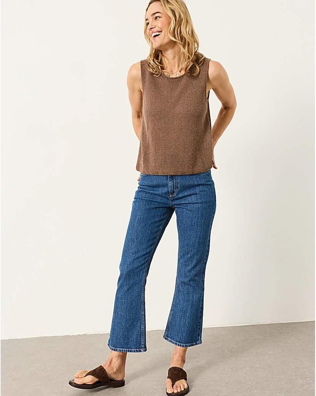 FatFace Blue Kick Flare Jeans