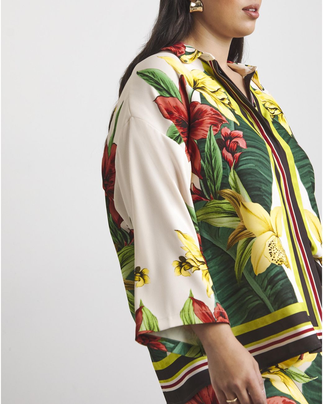 Joanna Hope White Printed Shirt