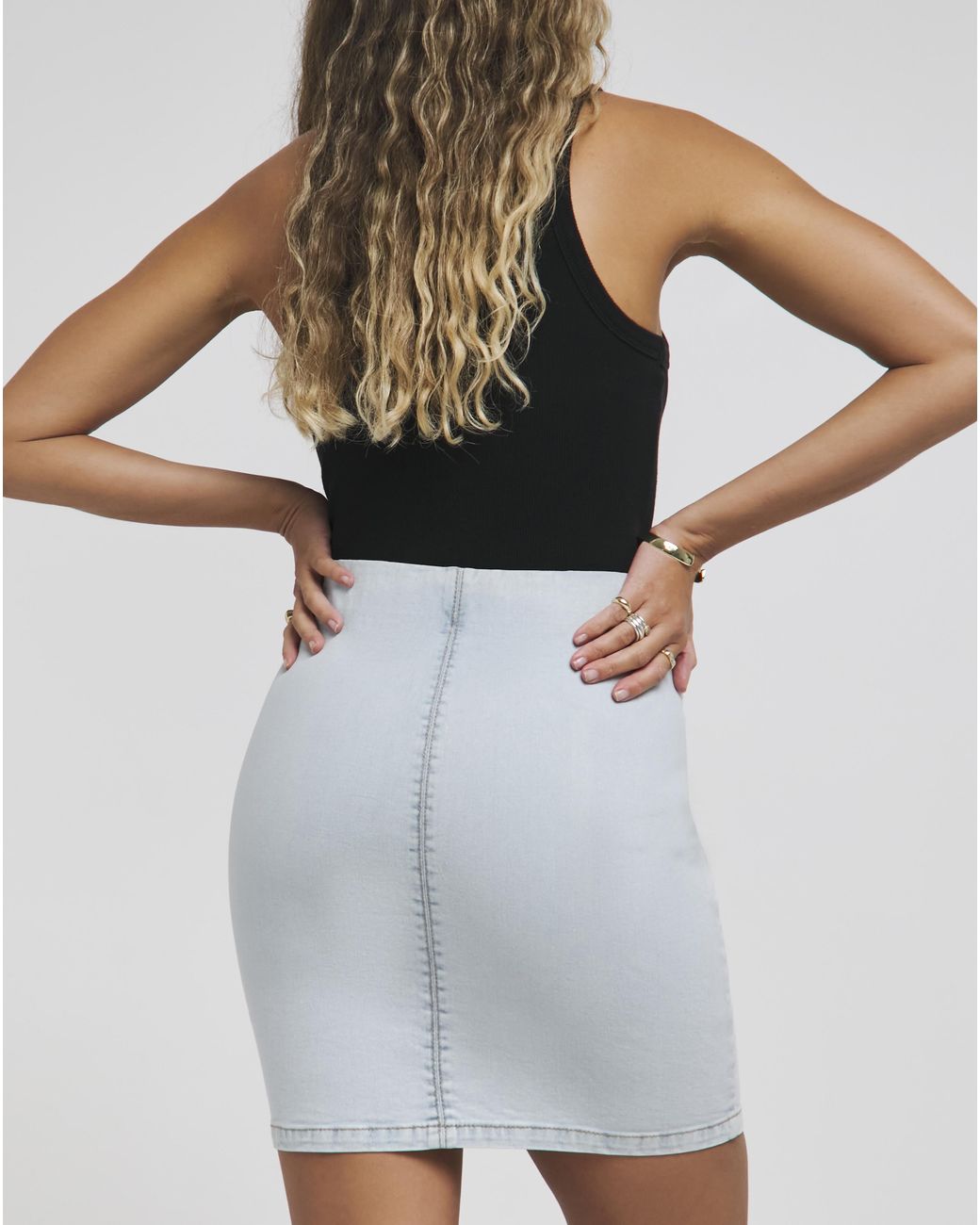 Simply Be White Pull On Mini Skirt