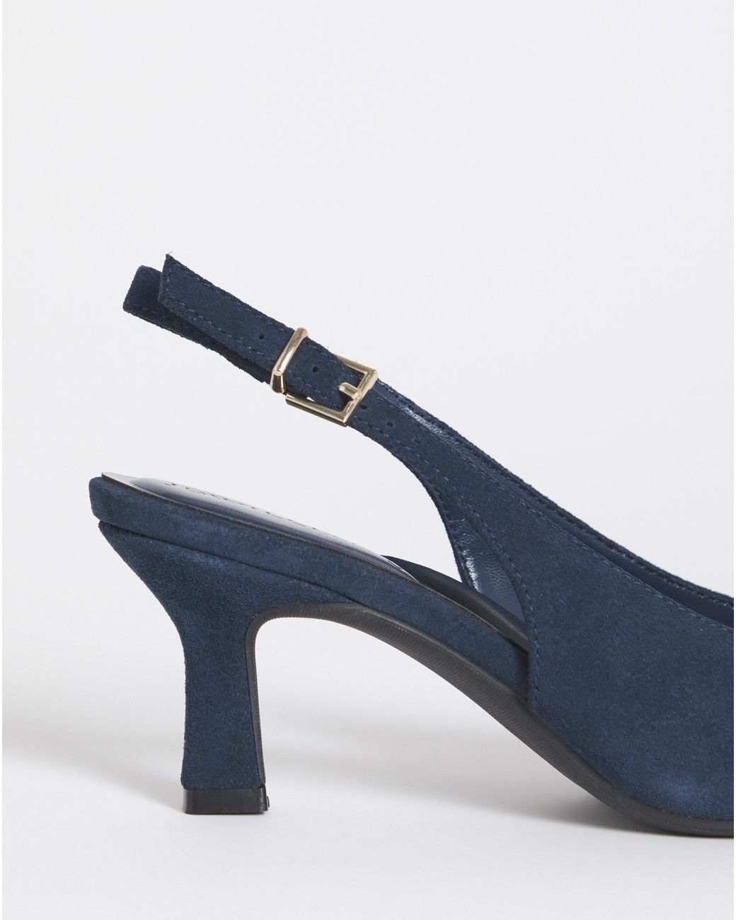 JD Williams Blue Pointed Toe Slingback Heels Ex Wide