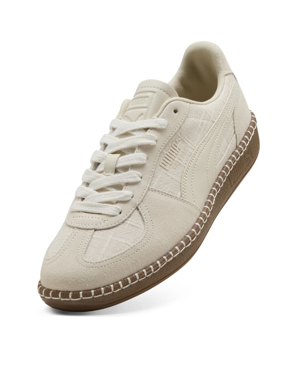 PUMA White Palermo Vintage Suede Trainers