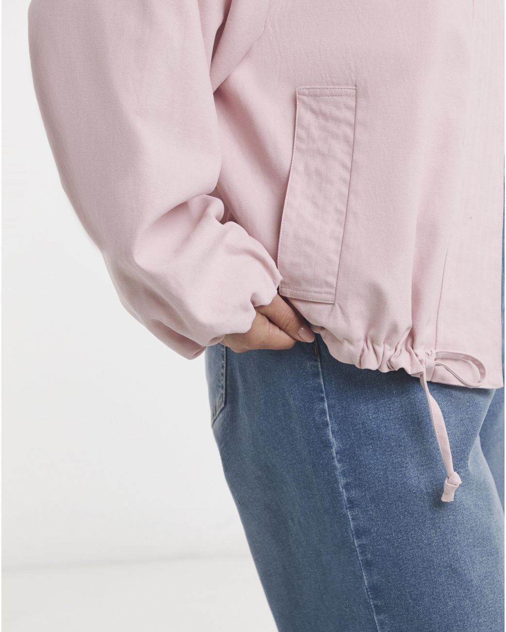 Simply Be Pink Lyocell Short Parka