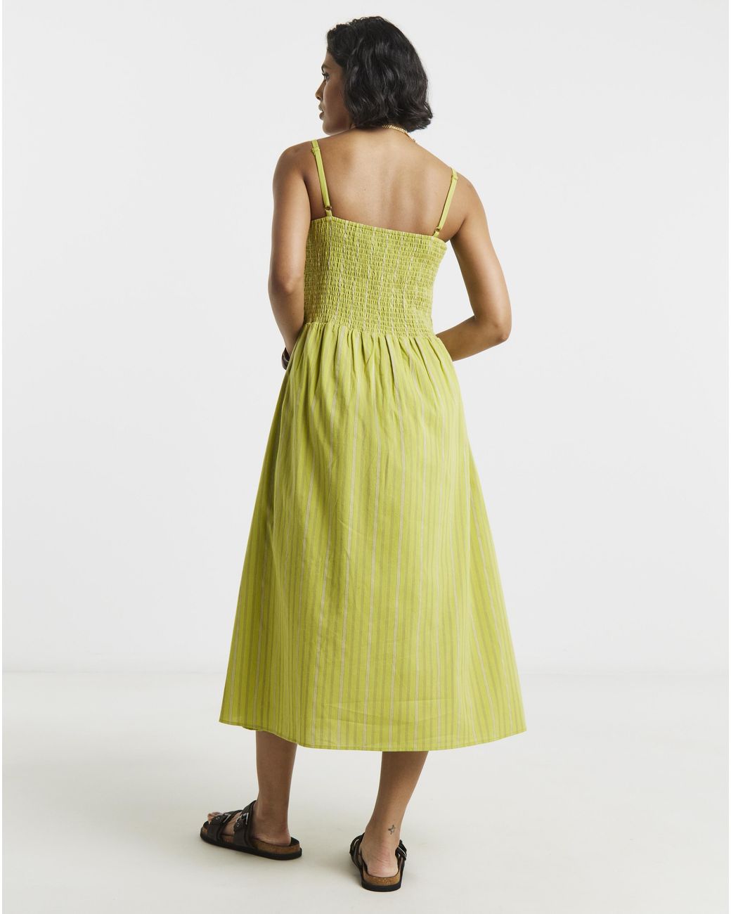 Native Youth Yellow Ny Shirred Bodice Cami