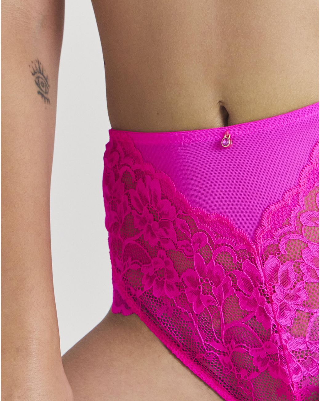 Ann Summers Pink Sexy Lace Deep Brazilian