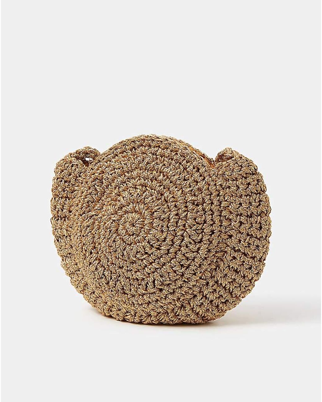Accessorize Shell Macrame Crossbody Bag in Natural | Lyst UK