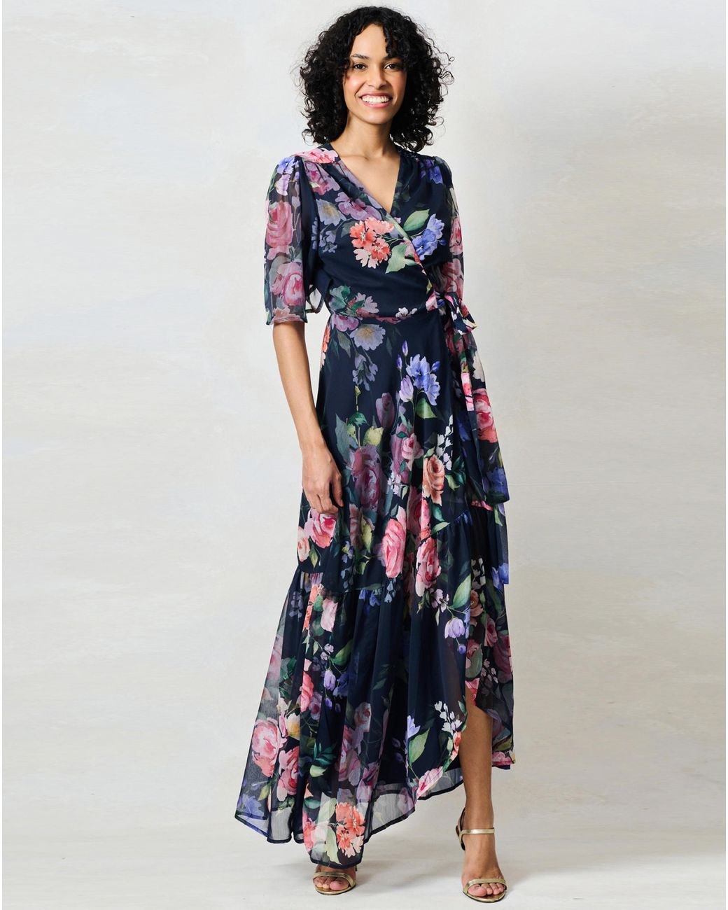 Hope & Ivy Blue Ayame Dress