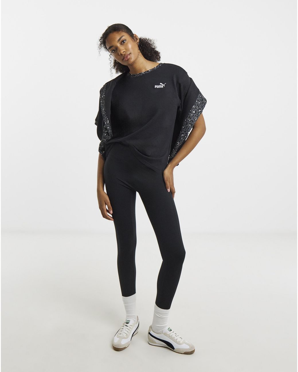 PUMA Black Essential Animal Relaxed T-Shirt