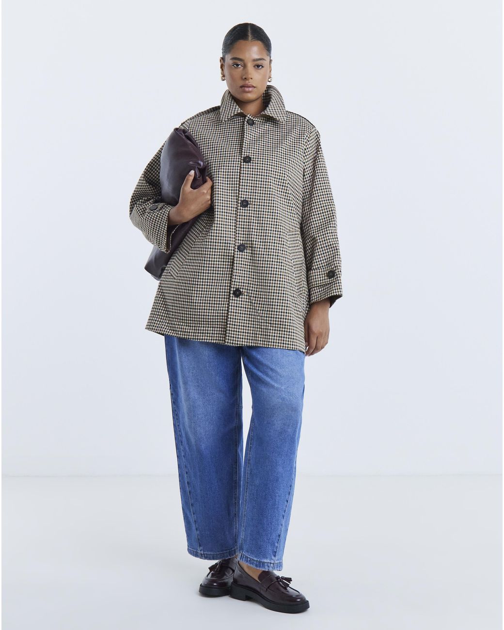 Simply Be Blue Reversible Mod Coat