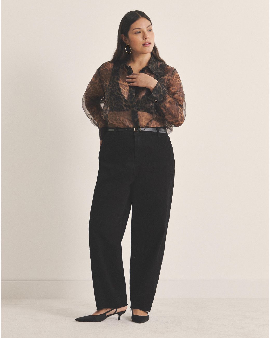 Simply Be Brown Organza Shirt