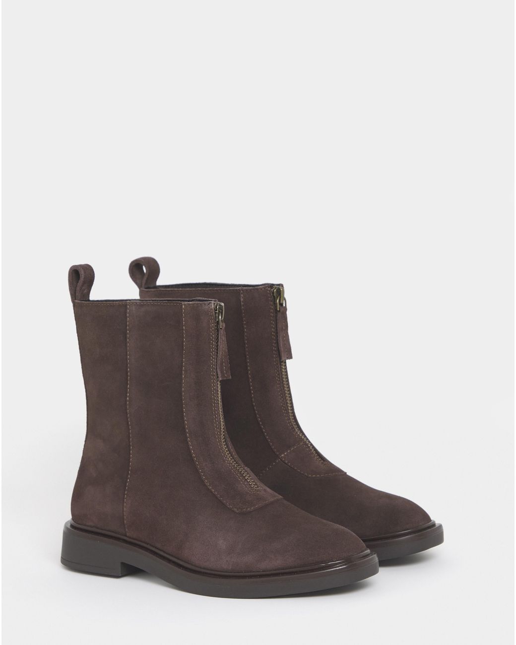 JD Williams Gray Zip Detail Ankle Boots Eee Fit