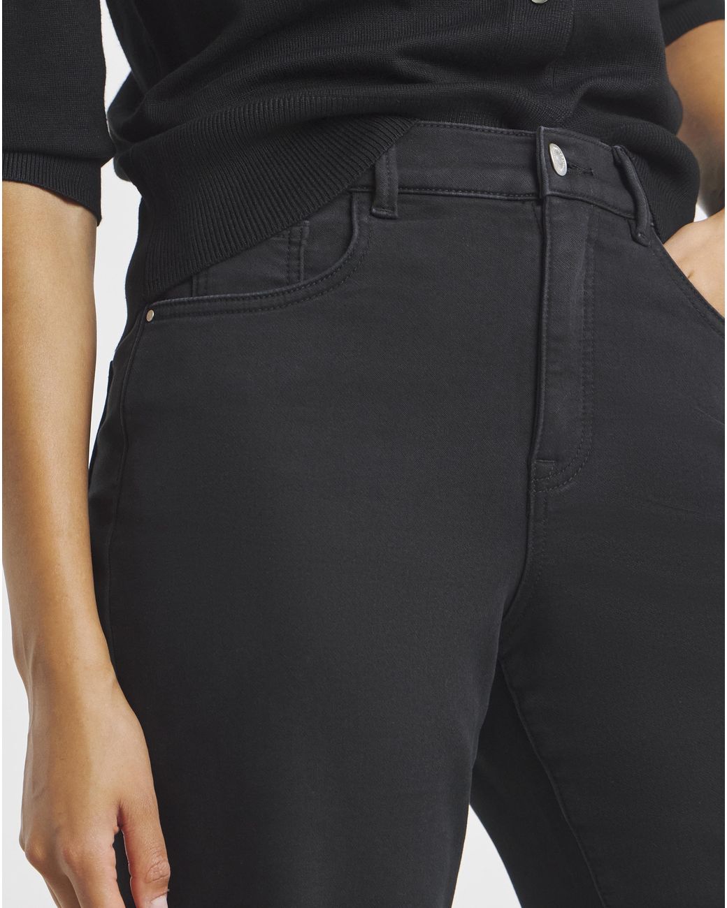 Simply Be Blue Fleece Lined Cosy Wide Leg Jeans