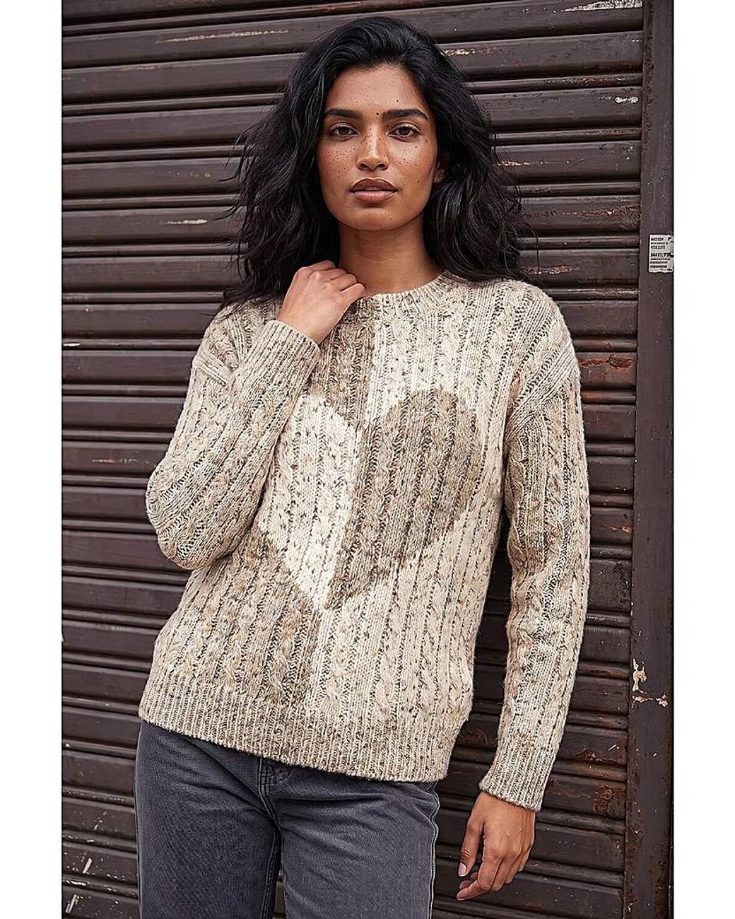 Roman Black Roman Colour Block Heart Knit Jumper