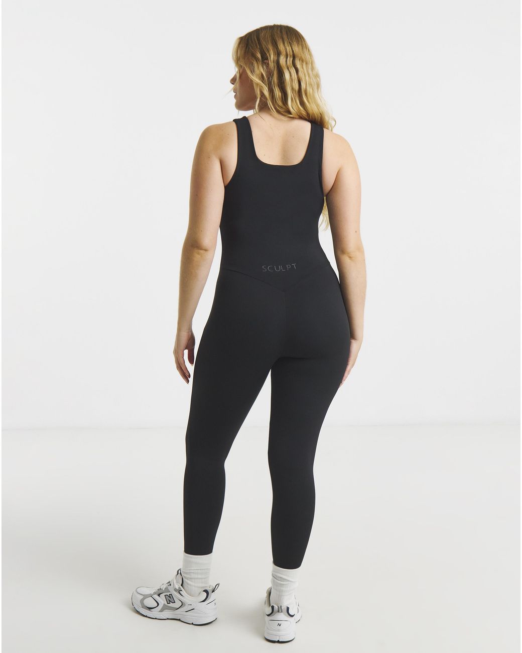 Sculpt Activewear Red Square Neck Jumpsuit
