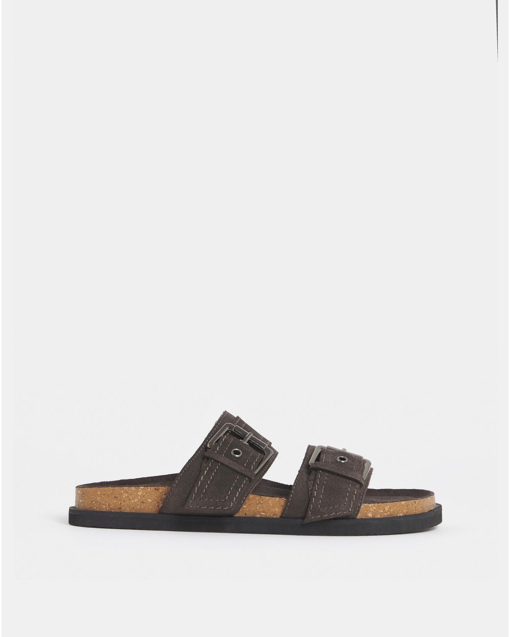 Simply Be Natural Two Strap Buckle Sandals Extra Wide Fit