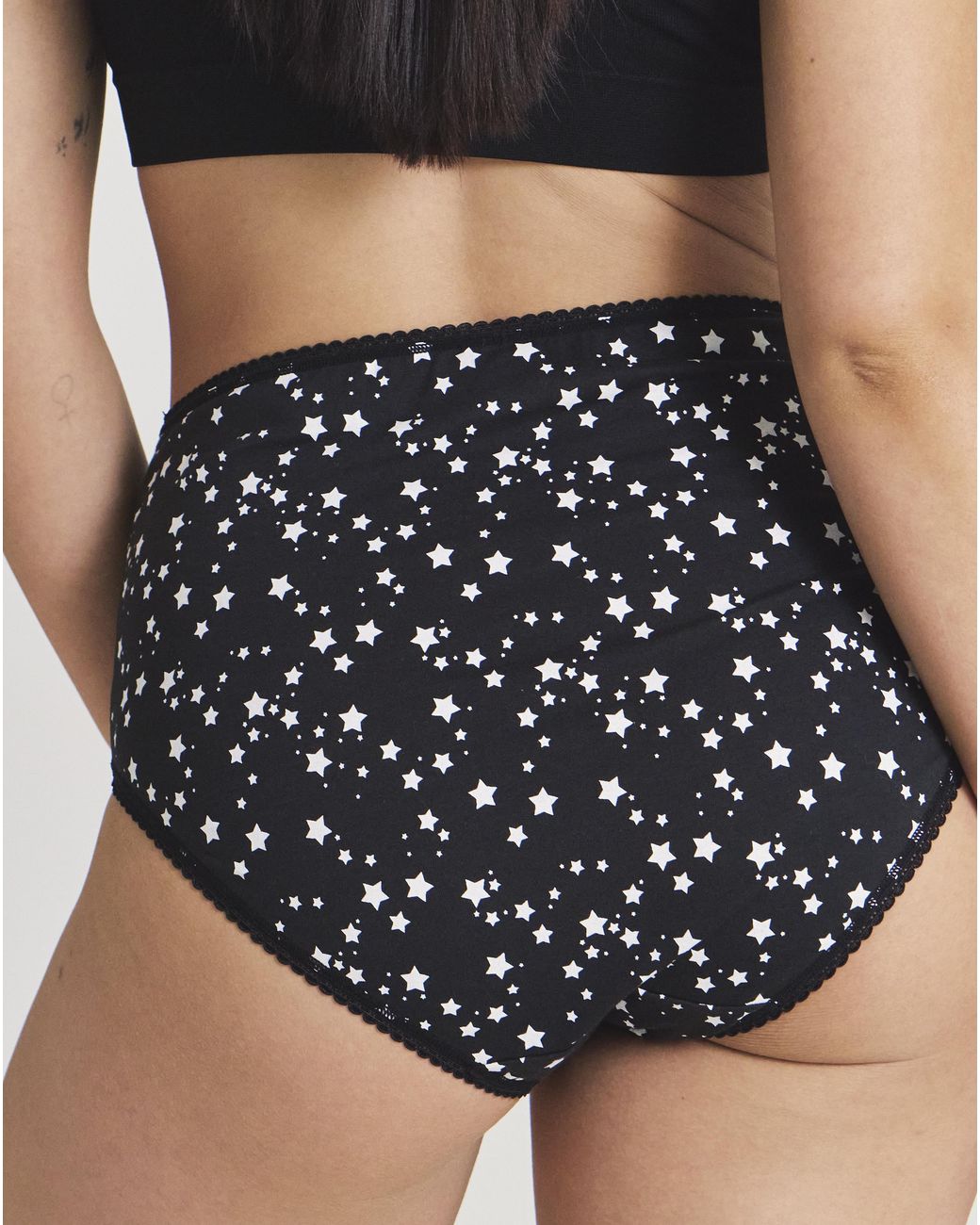 Pretty Secrets Black 4 Pack Full Briefs