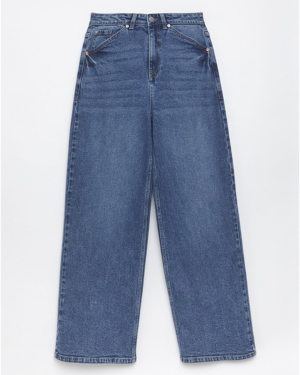 Simply Be Blue Sbe 99 1 Slouchy Wide Jean