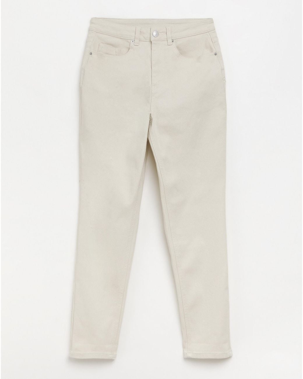 Simply Be White Off Loose Mom Jeans