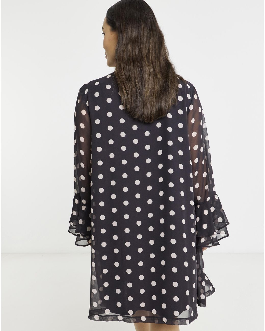 Simply Be Multicolor Swing Dress With Tie Detail