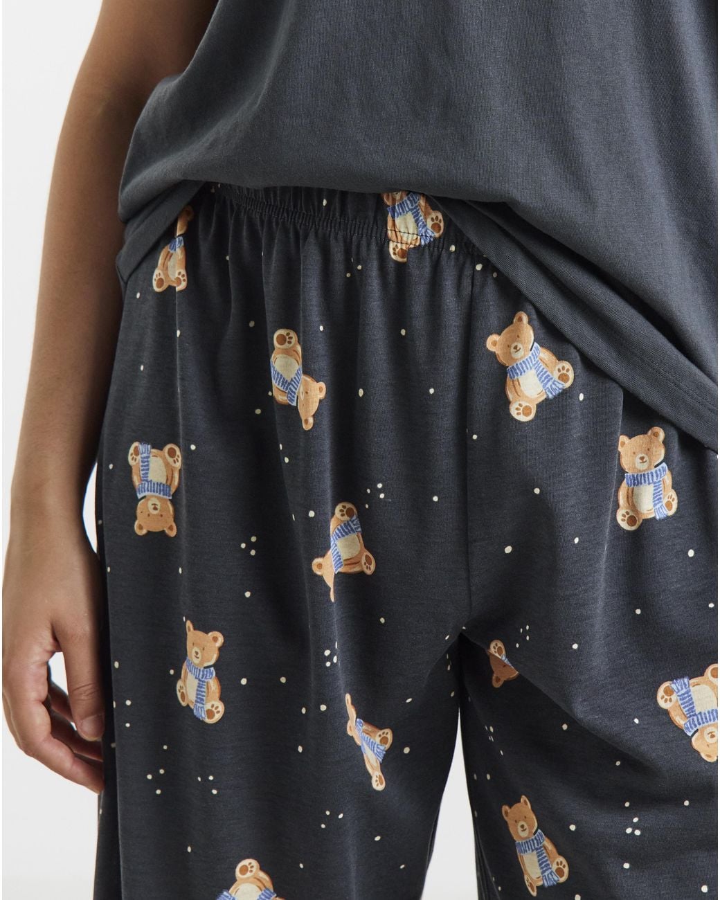 Pretty Secrets Blue Value Bear Print 2 Pack Pyjamas