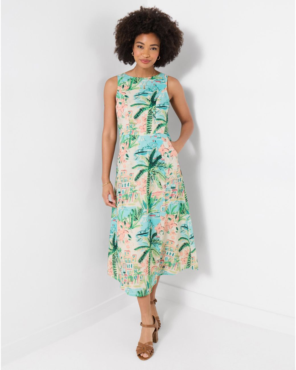 Joe Browns Green Riviera Dreams Shift Dress