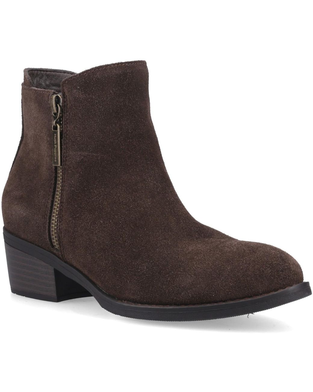 Hush Puppies Brown Ingrid Zip Boot