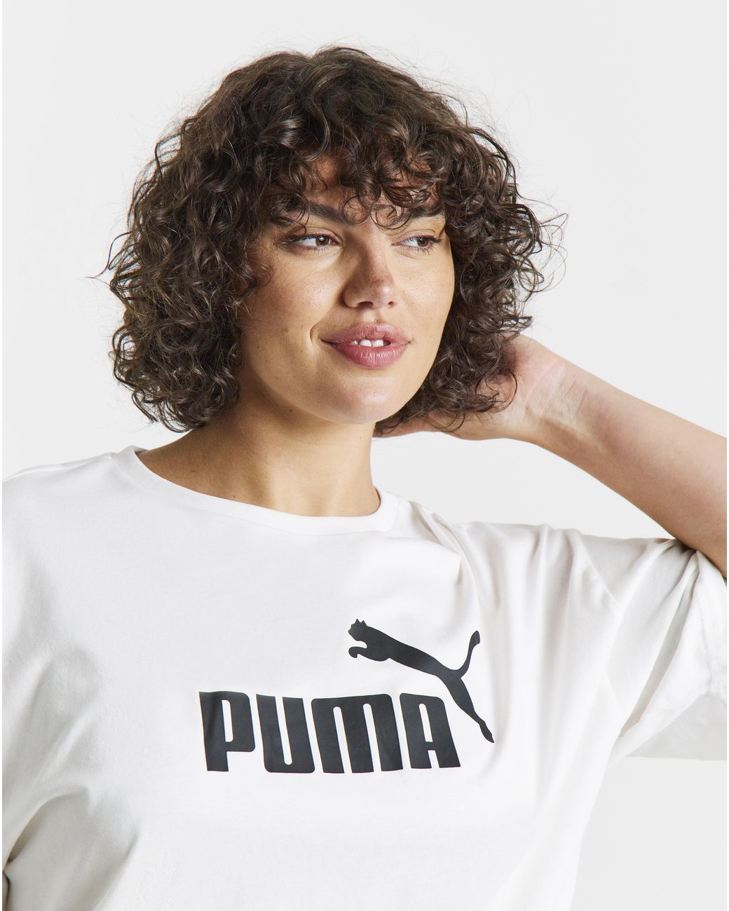 PUMA White Essentials No.1 Logo Relaxed Tee