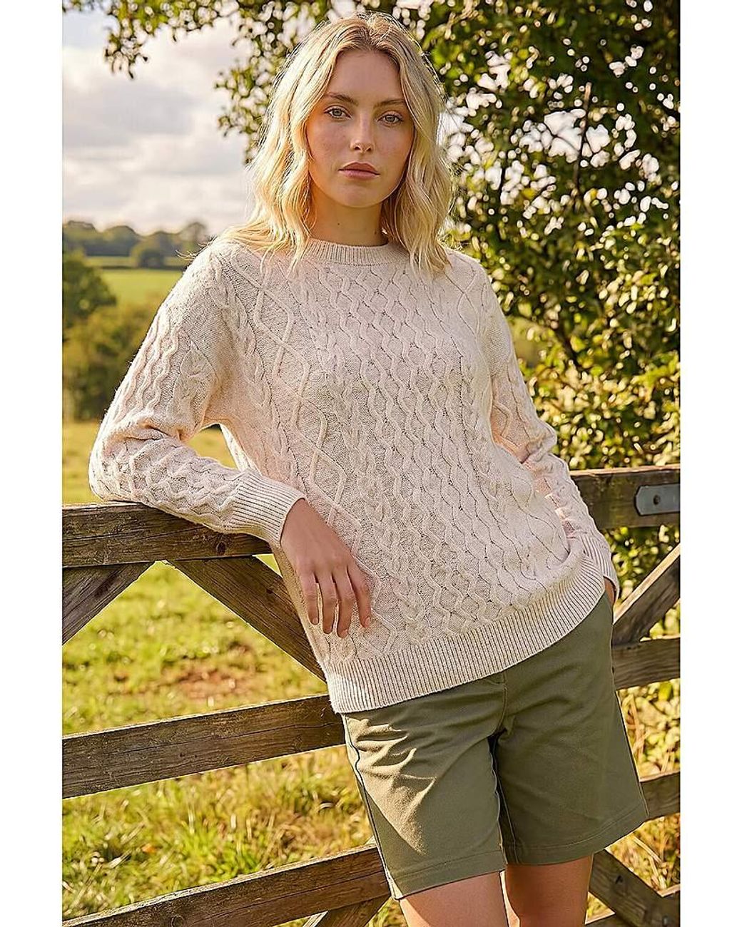 Roman Yellow Roman Cable Knit Jumper