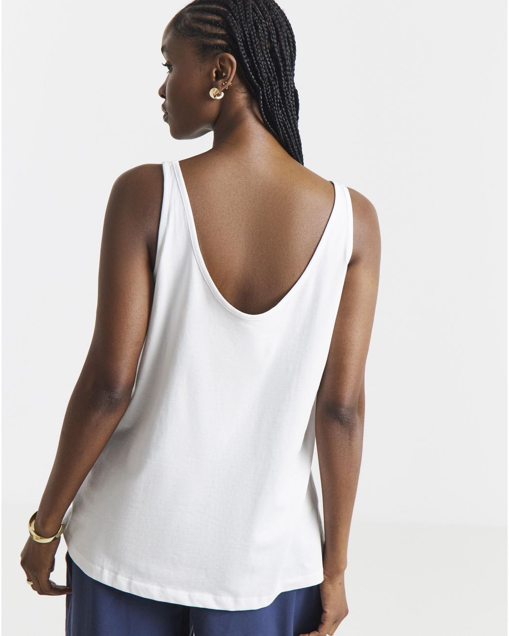 Simply Be White 2 Pack & Slouchy Vests
