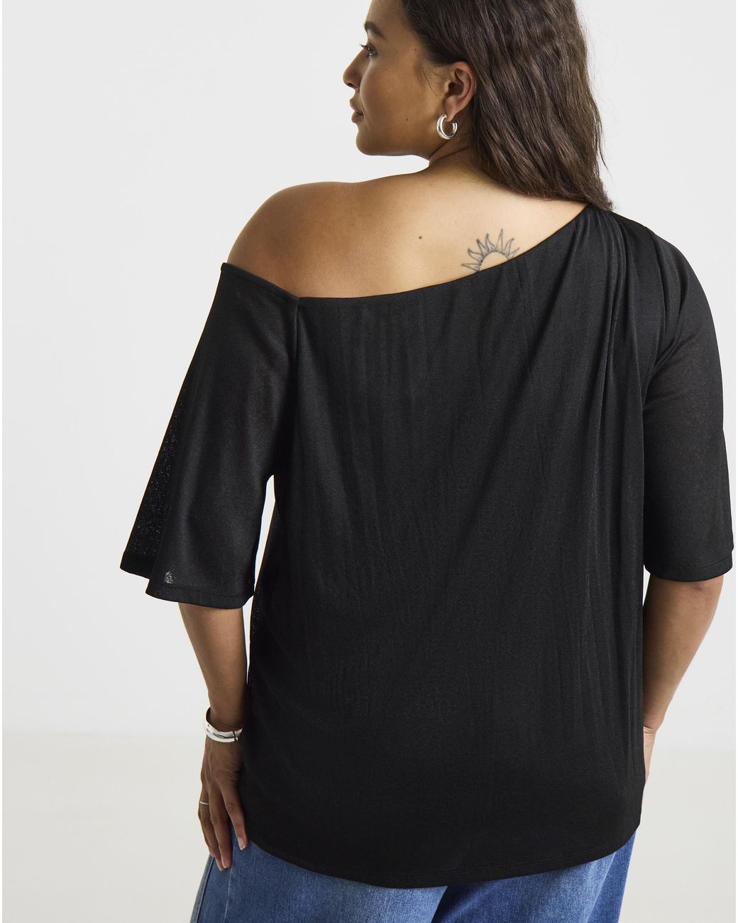 Simply Be White Off The Shoulder Ss Top