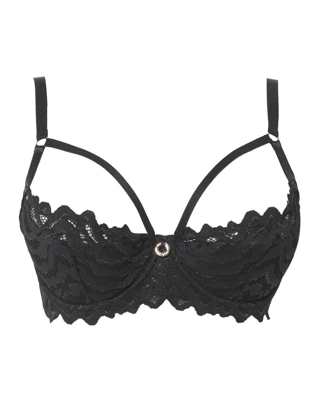 Simply Be Brown Zebra Lace Underwire Balcony Bra